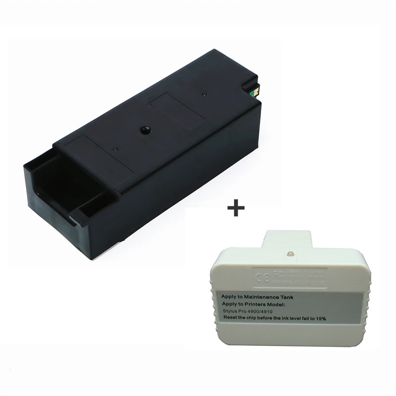 Резервуар для обслуживания vilaxh T6190 с чипом + сброс чипа 4900 принтера Epson Stylus Pro 4910