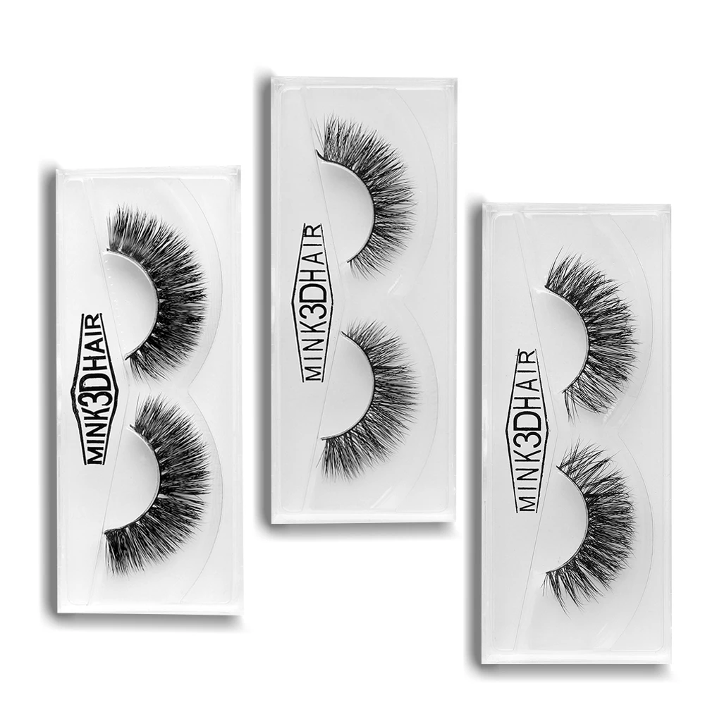 

1 Pair Reusable Soft Cilia Mink Hair False Eyelashes Handmade Makeup Wispy Fluffy Natural Long Eye Lashes Beauty Extension Tools