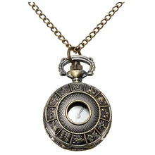 Винтажные мужские женские бронзовые антикварные Подвески ожерелье цепь полые карманные часы подарок стиль: созвездие