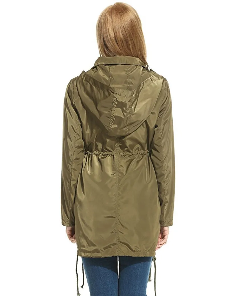 Пальто для женщин весна осень ветрозащитный водонепроницаемый плащ пальто плюс размер с капюшоном ветровка женские топы IOQRCJVH481