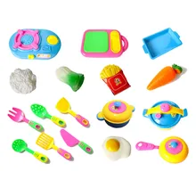 Горячая 17 шт. Пластик детей Кухня Посуда Еда Пособия по кулинарии Ролевые игры Набор игрушек Sep 02