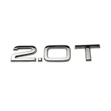 10pcsx3D Plástico Cromado 2.0T Adesivos Emblemes Emblemas Emblemas Do Carro Emblema