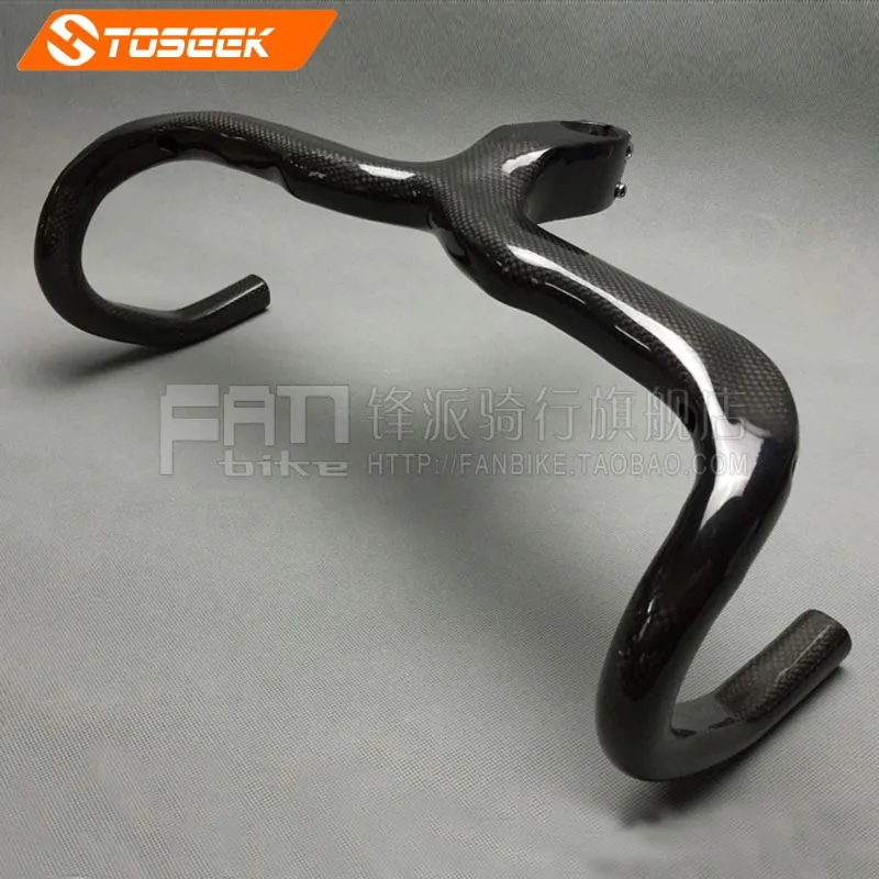 Full  Carbon fiber handlebar road bike integrated ...
