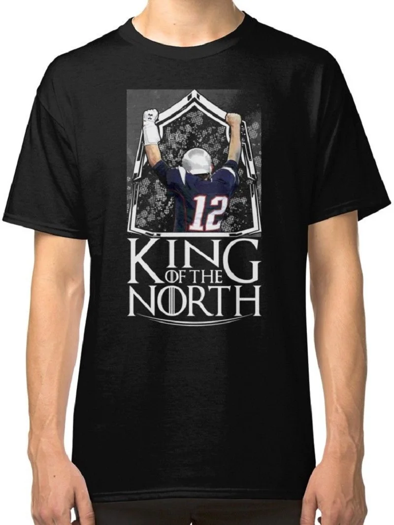Дешевые графические футболки Том Брэди King Of The North Мужская Экипаж Средства ухода