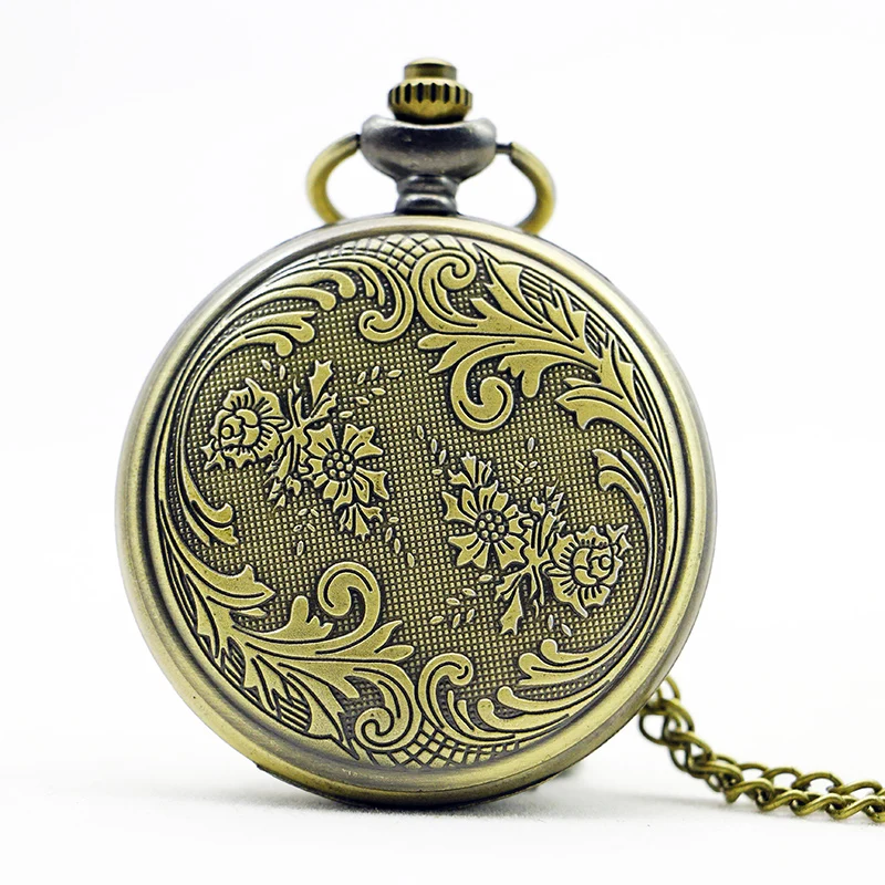 Vintage-Carved-Skull-Pattern-Round-Bronze-Tone-Pocket-Watch-Long-Chain-Necklace-Pendant-Gifts-For-Women