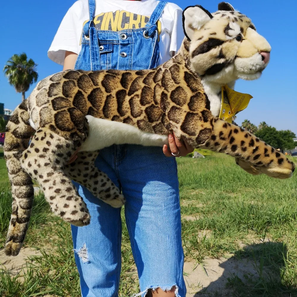 US $103.50 National Geographic 55CM Realistic Stuffed Animals Toy Leopard Plush Cheetah for Childrens Birthday Gifts