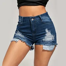 CHAMSGEND джинсы для женщин s модные летние женские синие джинсовые джинсы одноцветные повседневные летние мини шорты на пуговицах July12