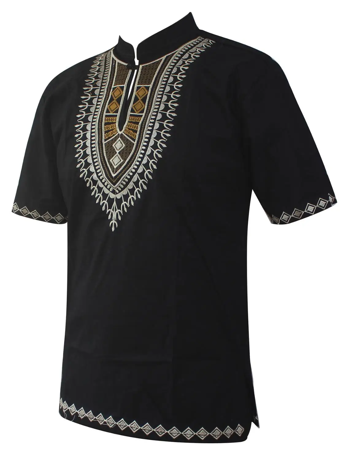 

Dashikiage men African clothes africain Tops afrique Short Sleeved Caftan Shirt