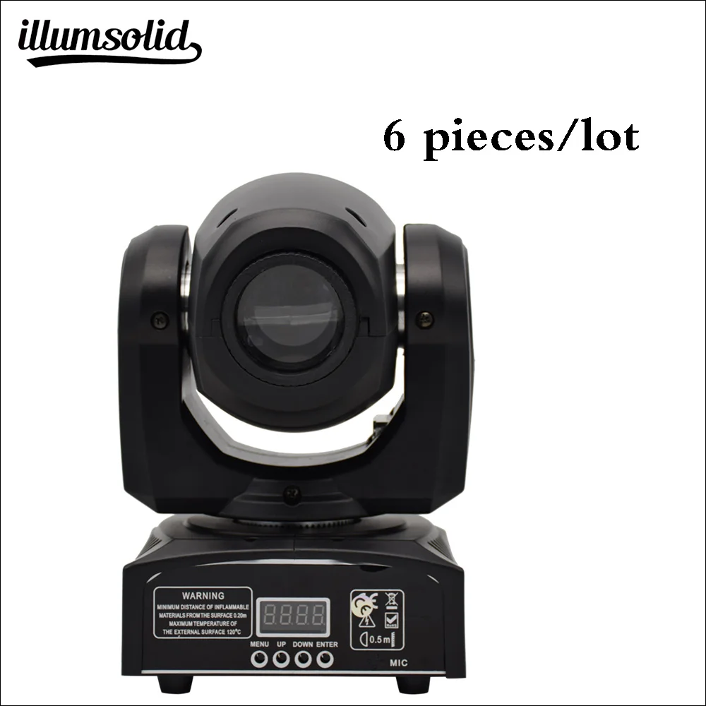 

30w Mini Rotating Head Moving Stage Light Dj Spot gobo Stage Light 6Pcs/lot