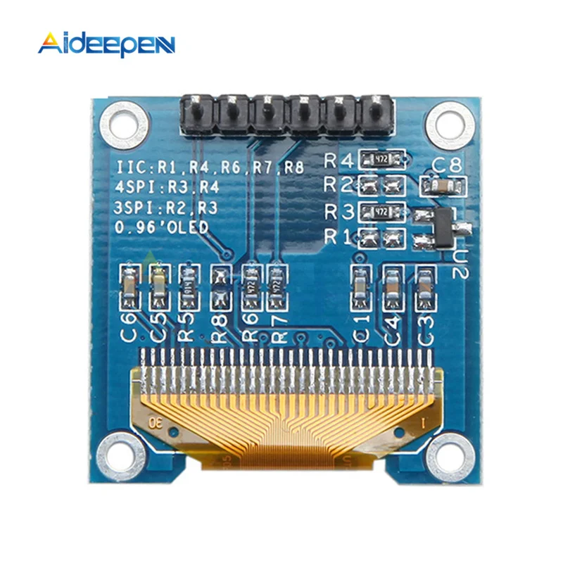 0,96 дюймов 6Pin OLED дисплей модуль 128x64 SSD1306 Драйвер IC IIC igc SPI интерфейс 3,3-6 в плата экрана для Arduino Raspberry Pi