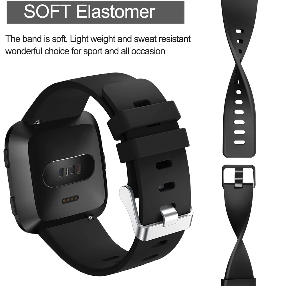 Duszake мягкий ремешок для Fitbit Versa, ремешок замена силиконовые спортивные Смарт-часы ремешок для Fitbit Versa Lite запястье браслет