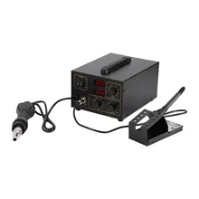 800 Вт 998D паяльная станция, электрическая железная станция, сварочный пистолет горячего воздуха с ручкой, подставка, насадки, инструменты для пайки, 220 В, штепсельная вилка европейского стандарта