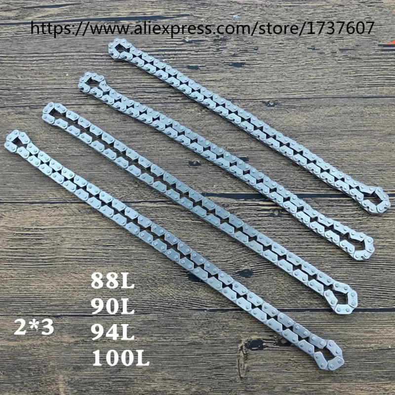 

1pcs Motorcycle Chain 88L 90L 94L 100L chain 2*3-88/90/94/100 Link for GY6 125 150 QS110 CF125