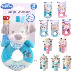 Детские игрушки для новорожденных 0-12 месяцев с изображением животных, Совы/слона, погремушки для маленьких мальчиков и девочек, звук