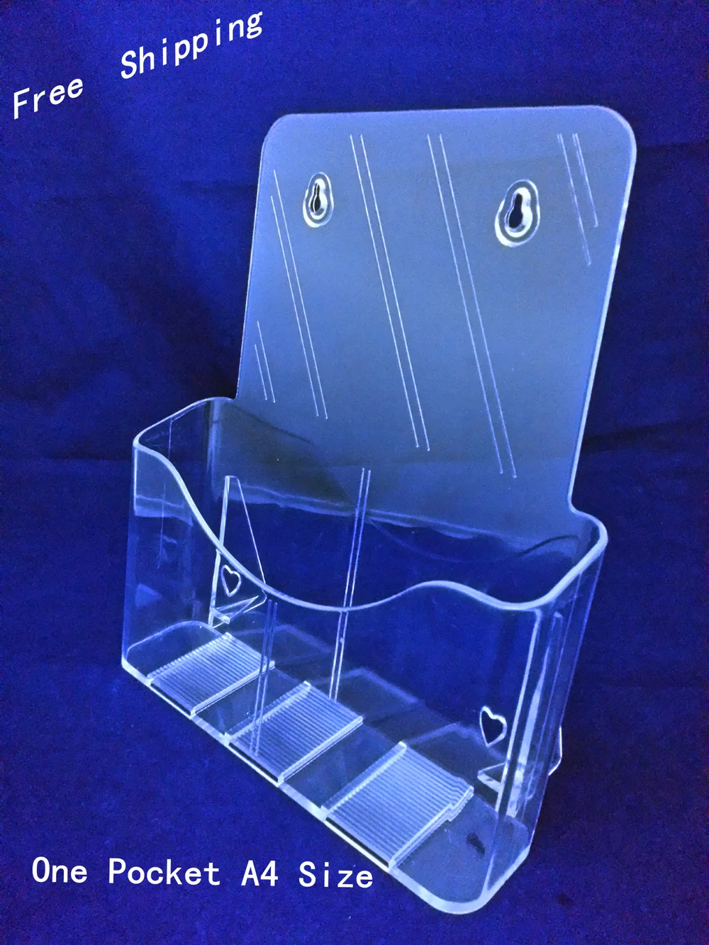 Clear A4 Single Pocket Plastic Brochure Literature Display Holder Racks Stand To Insert Leaflet