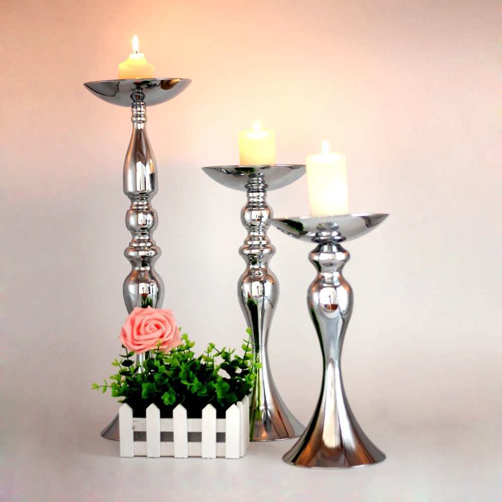 Metal Candle Holder Flower Stands for T Sstation Road Candlestick