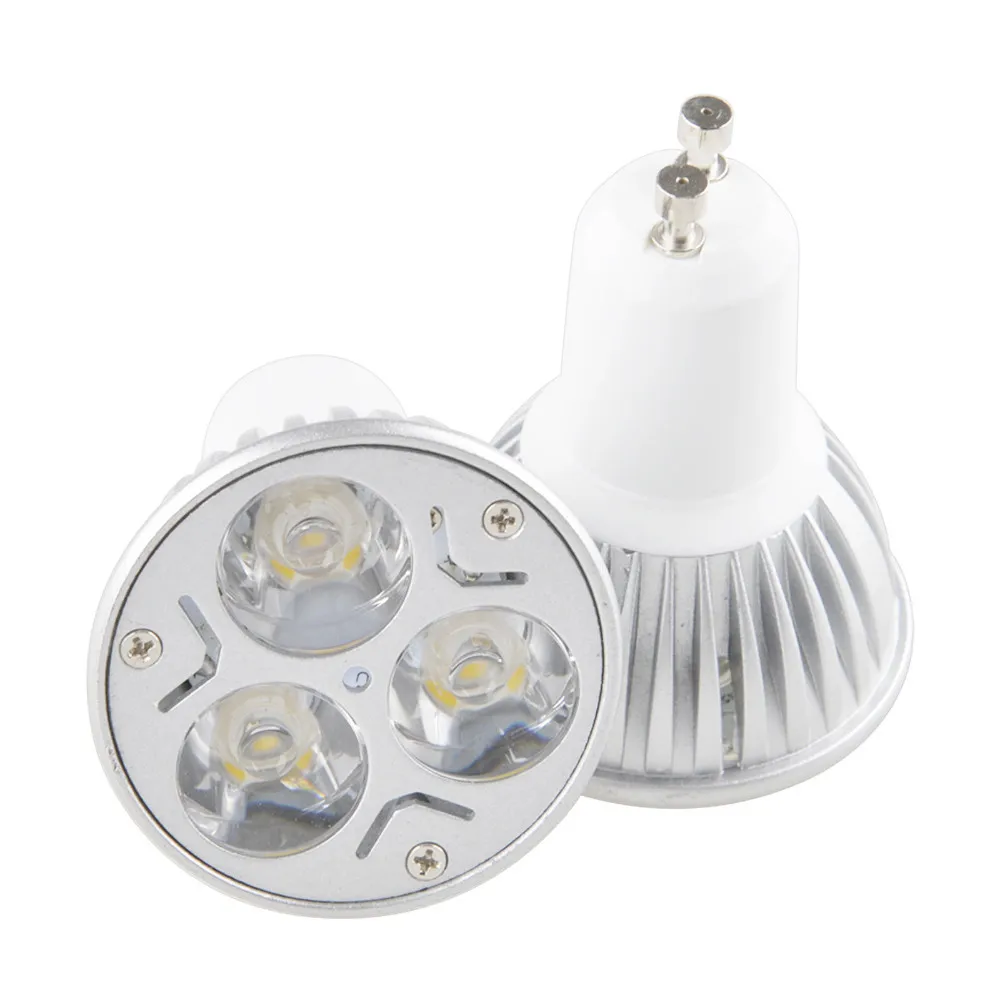 Светодиодный светильник GU10 3 светодиодный энергосберегающий Точечный светильник лампа для дома 85-265 в белый/теплый белый/чистый белый/красный/желтый/синий/зеленый