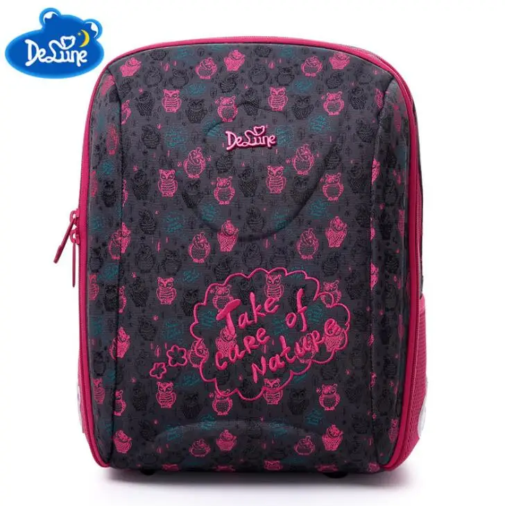 

Delune Orthopedic Backpack Kids Cartoon Love Waterproof Schoolbag High Quality Children Girls Boys School Bags