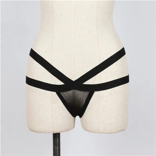 Женские сексуальные кружевные трусики с вырезами и эластичными лямками, нижнее белье, бандажные стринги, прозрачные стринги,, летние, Индивидуальные - Цвет: Style1 black