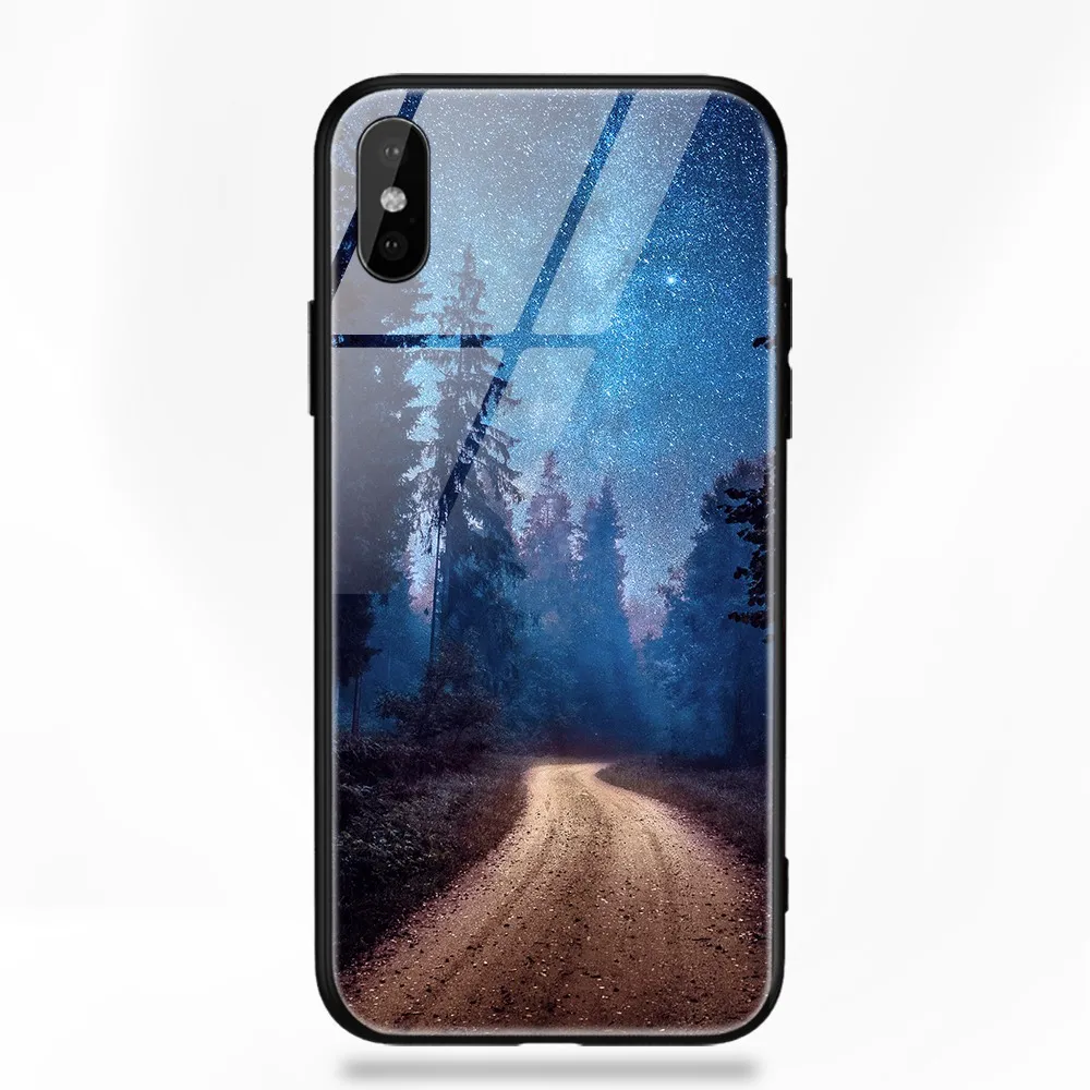 TOMKAS чехол из закаленного стекла для iPhone XS Max XR XS силиконовый чехол для телефона с изображением звезд для iPhone X 10 XS XR Роскошный чехол s TPU - Цвет: 13