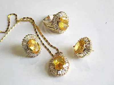 

Is worth having , and zircon pendant earrings necklace set >>18K GP Plated gold Bridal wide watch wings queen JEWE