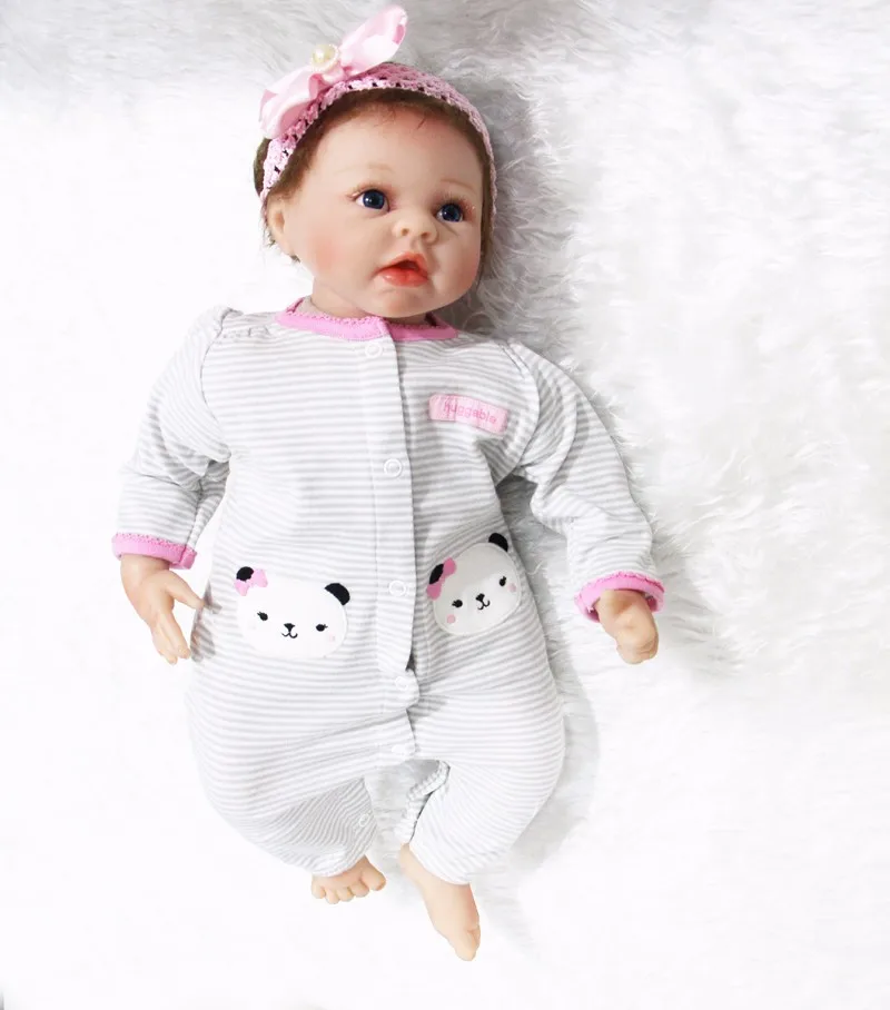 Силиконовые куклы Reborn для продажи 22 "мягкой тканью тела новорожденных реалистичной Дети Мода Куклы и игрушки подарок Boneca