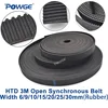 POWGE Arc Tooth HTD 3M Open Synchronous belt Width 6/9/10/15/20/25mm Rubber fiberglass Neoprene HTD3M pulley Laser Engraving CNC ► Photo 1/6