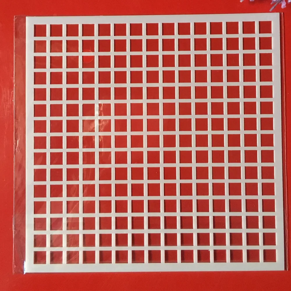 

15cm Square Grid DIY Craft Layering Stencils Wall Painting Scrapbooking Stamping Embossing Album Paper Card Template F5549