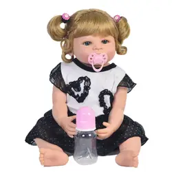 Настоящая виниловая силиконовая кукла реборн подарок 22 "55 см новорожденная девочка ребенок живая кукла bebes reborn com corpo de silicone menina