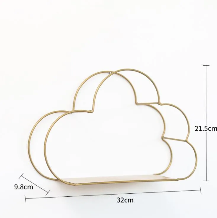 1 шт. облако Halling металлического железа стены украшения кейсы для хранения журналов газеты в виде книжной обложки офисный Органайзер частей(по обеим сторонам дома настенная полка - Цвет: Golden