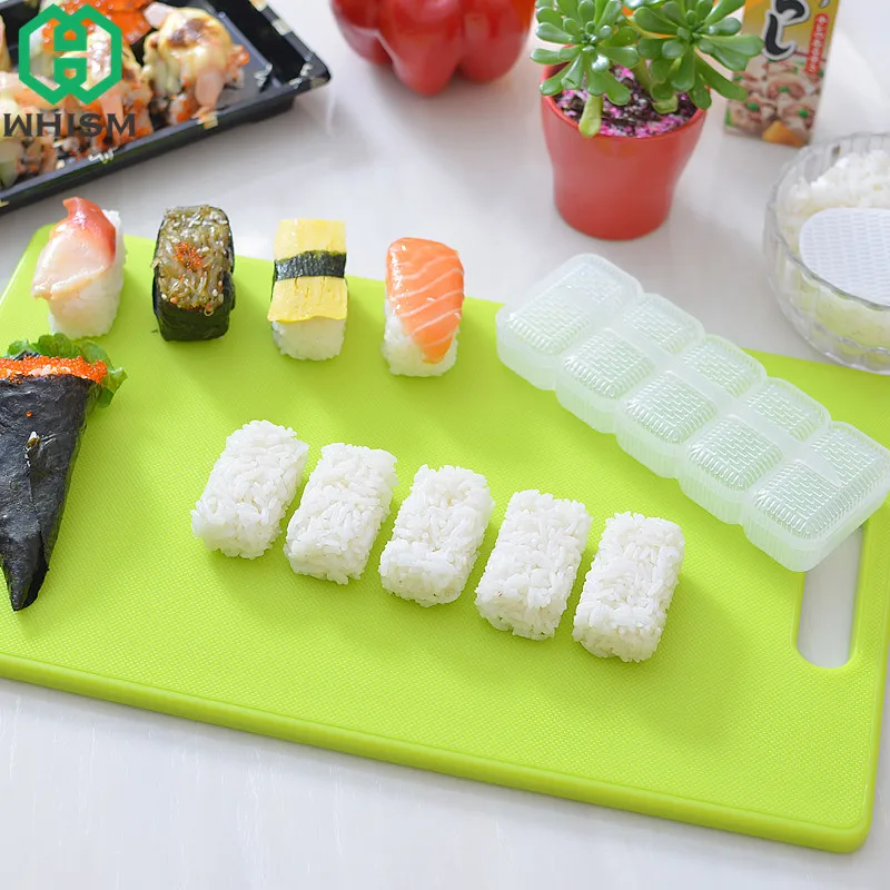 WHISM Plastic Sushi Mold DIY Sushi Maker Onigiri Rice Molds Kitchen
