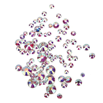 

1440PCS Silver Clear Glass Rhinestones Mix Sizes Nail Art Rhinestone Foil Back Glitter Decoration