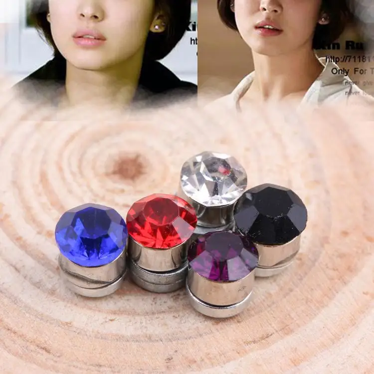 Fashion Multi Colored Non Piercing Clip On Earring Stud