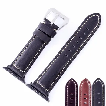 

Watch Accessories For Apple Watch Band 42mm Greasedleather Watchband With Adapter for Apple Watch Strap 38mm iWatch Bracelet