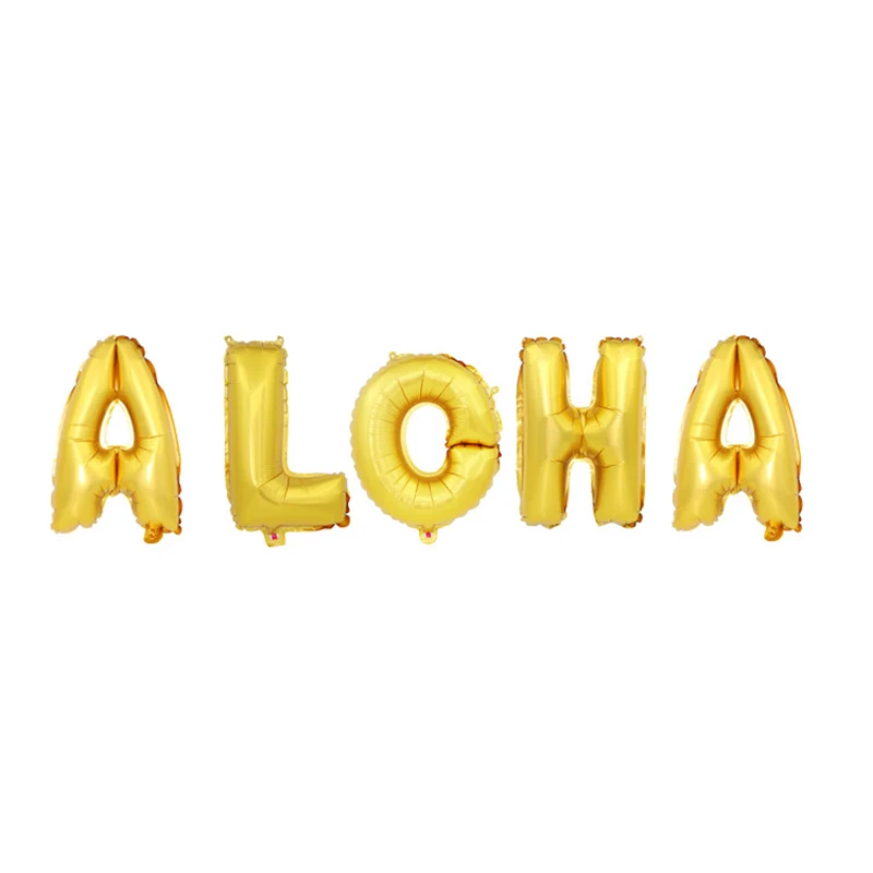 Aloha вечерние украшения Ананас розовое золото Aloha воздушные шары с буквой Лето Фламинго Hawai тропические пляжные товары для девичника