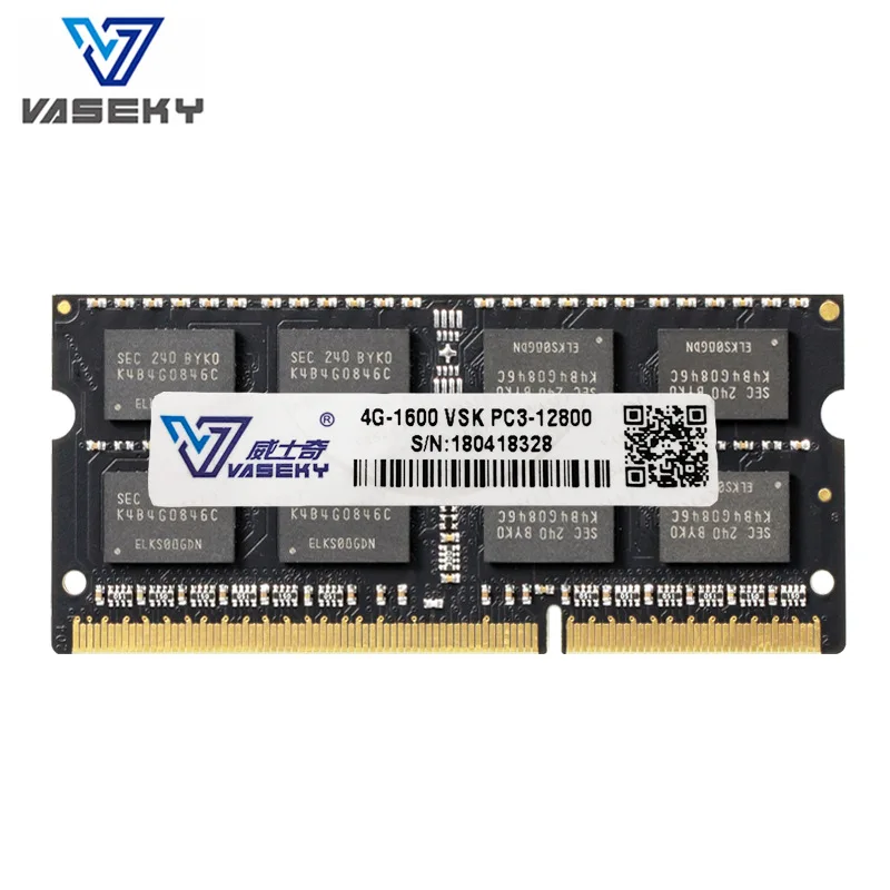 

Vaseky RAM DDR3 1600MHz 4GB Laptop Memory PC3-12800