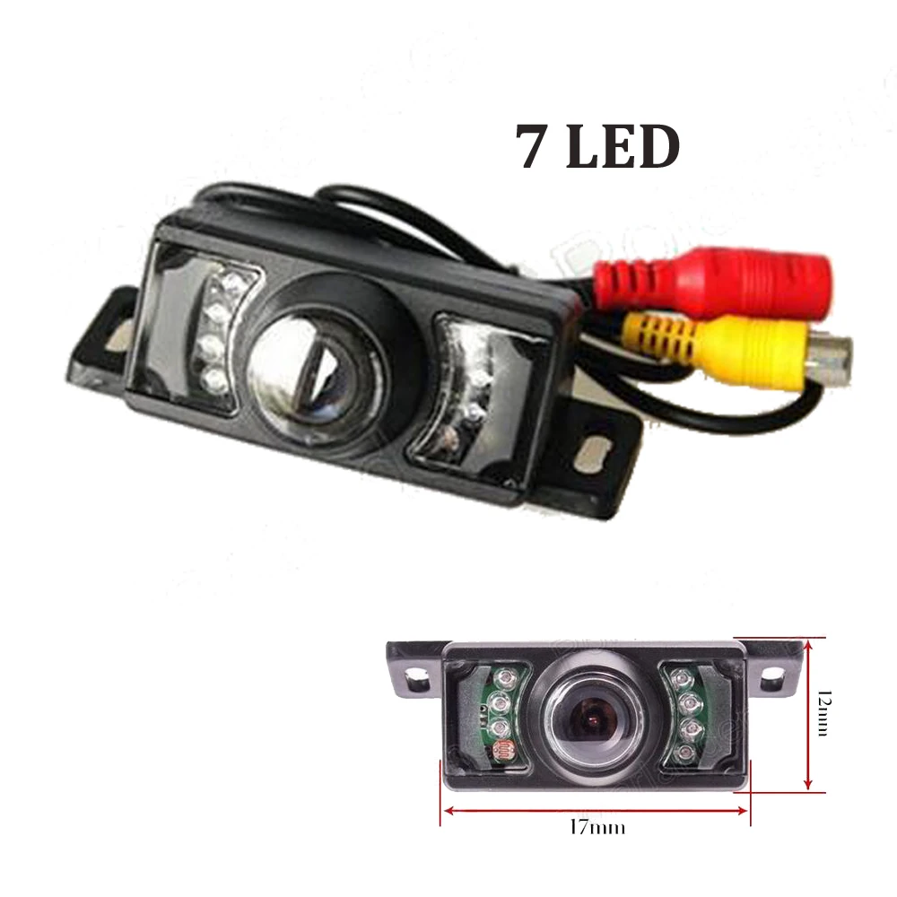 120 degree wide angle short License Plate Frame camera 7 LED infrared