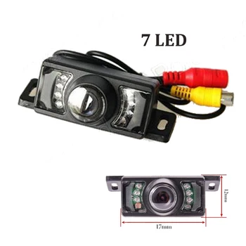 

120 degree wide angle short License Plate Frame camera 7 LED infrared night vision Car Rear View reverse Camera