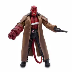 18 см HB раненный Hellboy включает в себя Samaritan пистолет ПВХ фигурка игрушки фильм Мультфильм Коллекционная модель куклы для детей подарок