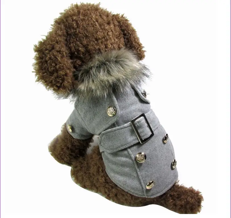 Высокое качество; теплая одежда с принтом в виде собак для домашних животных собак шерстяное пальто милая собака пальто куртка Собака Куртка на осень и зиму, 3 вида цветов размеры s m l xl Размеры выбрать