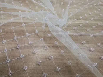 

Fashion African Lace Fabric S-11211 with beads African French Lace Fabric for bridal dress