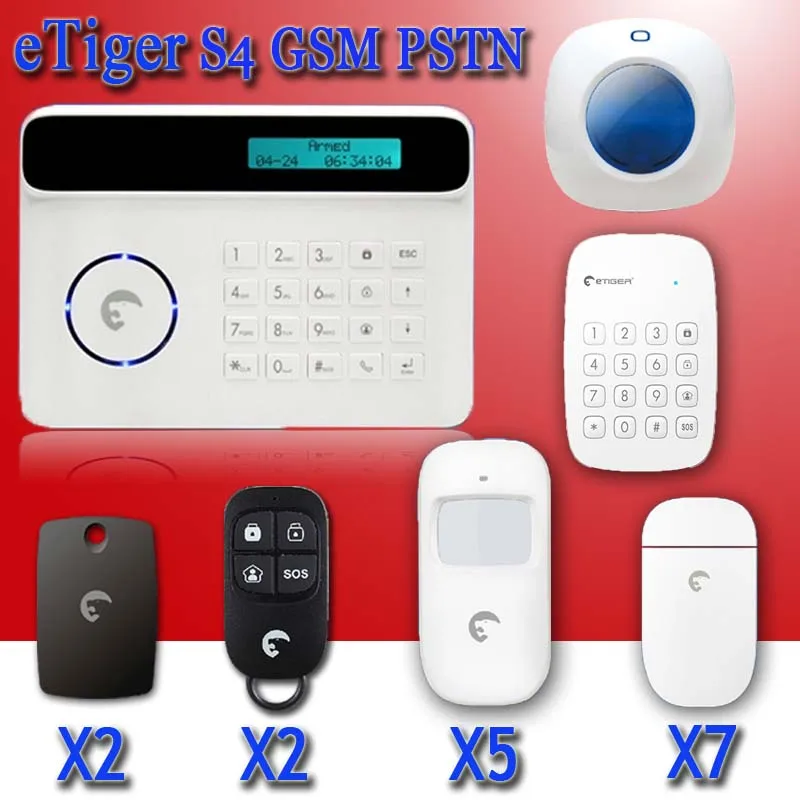 Free Shipping 2016 New Etiger S4 wireless GSM Alarm System Smart Home