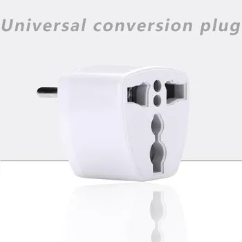 

1PC Universal EU Converter AC Travel Power Plug Charger Adapter Connector EU Plug White Socket Convert