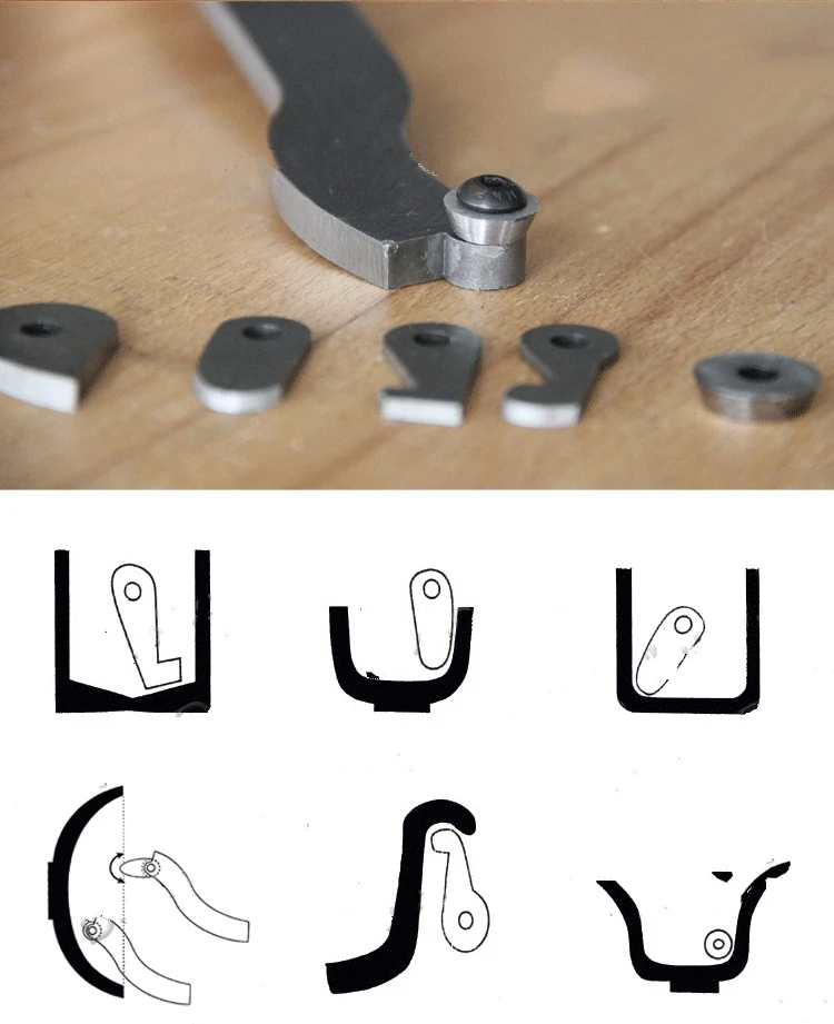 Набор полых ножей с несколькими головками, высокоскоростной стальной деревообрабатывающий инструмент, деревообрабатывающий токарный станок, режущий инструмент