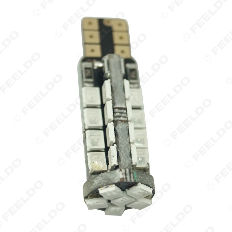 FEELDO для выведения токсинов, 40 шт 7-Цвет T10 2835 30SMD Canbus Error Free светодиодный индикатор автомобиля двери боковой габаритный фонарь# HQ1302