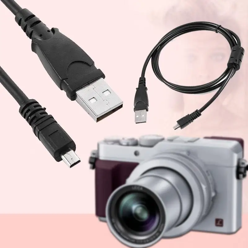 USB 2,0 зарядное устройство синхронизации 8Pin кабель для Panasonic для Lumix DMC-ZS30 DMC-TZ40 камеры черный Горячее предложение