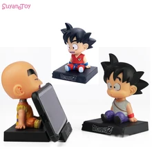 Качающаяся голова Dragon Ball фигурка Сон Гоку криллин встряхиватель держатель телефона кронштейн украшение автомобиля аниме модель ПВХ игрушки подарки