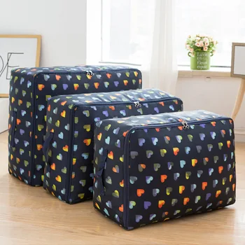 

Home Quilt Clothing Luggage Storage Bag Thicken Durable Oxford Wardrode Tidy Organizer Container Pouch Storage Box