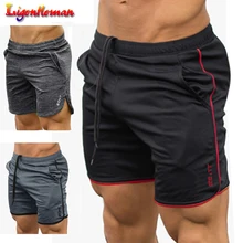 Новые летние мужские бегущие пляжные шорты для фитнеса бодибилдинга мужские спортивные залы тренировка Мужская дышащая сетка быстросохнущая спортивная одежда