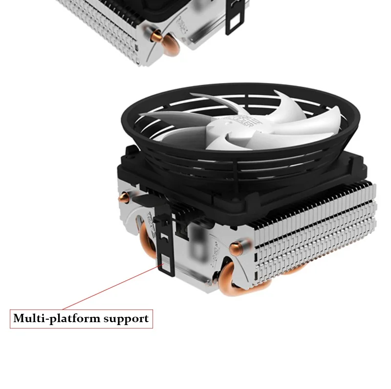 PcCooler V4 cpu cooler 2 heatpipe 3pin 10 см тихий вентилятор для AMD для Intel LGA 775 1151 1150 1155 1156 охлаждающий вентилятор радиатора